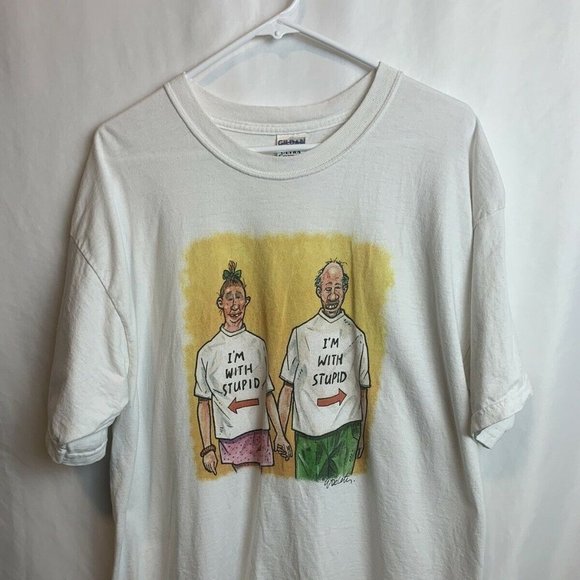 Gildan Mens White Short Sleeve T-Shirt Size XL - Picture 1 of 5